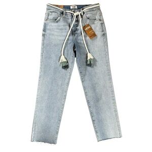 KENSIE Vintage Luxe The Amber high rise stovepipe raw hem ankle jeans 8/29 NWT!